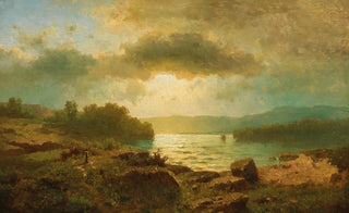 Adolf Chwala - Sunset on a Lake.webp