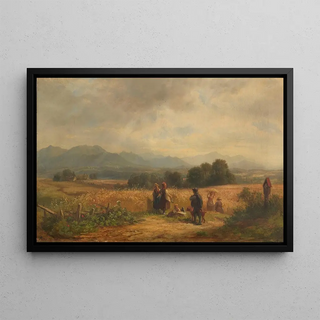 Adolf Heinrich Lier - Erntetag in Oberbayern bei Habach.webp