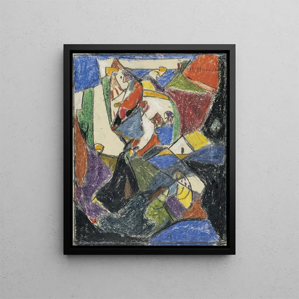Composition - Adolf Hölzel — inramlat konstverk på väggen