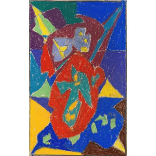 Adolf Hlzel - Engel auf rotem Fond.webp