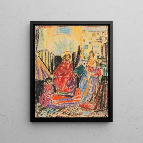 Motif religieux - Adolf Hölzel — inramlat konstverk på väggen