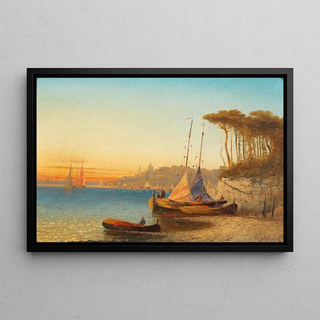 Adolf Kaufmann - Motiv am Meerbusen von Ischia bei Neapel.webp