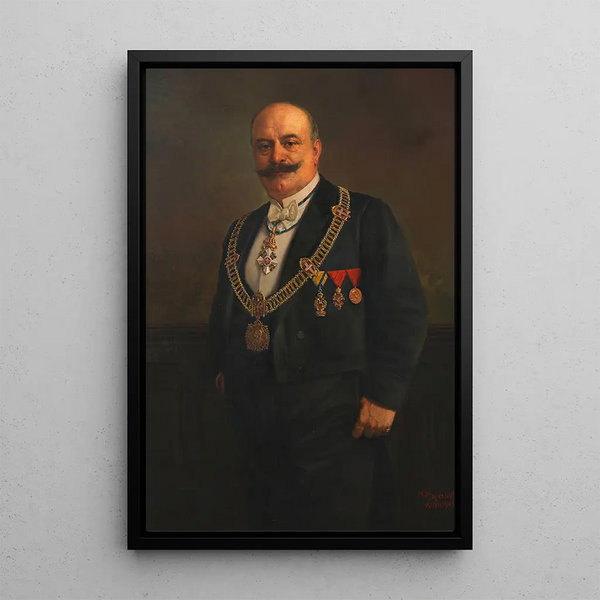 Reproduktion av målningen Franz Rienssl chef de district - Adolf Mayerhofer