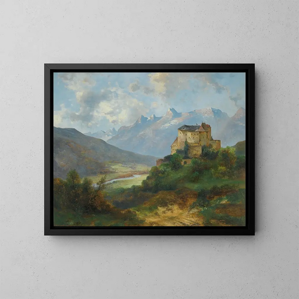Château de Vaduz - Adolf Obermüllner — inramlat konstverk på väggen