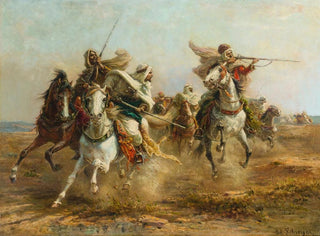 Adolf Schreyer - Bedouins Taking Aim.webp