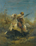 La poursuite - Adolf Schreyer — vy av konstverket
