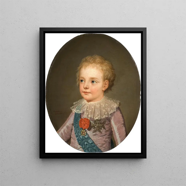 Kronprins Le Dauphin Louis-Joseph-Xavier-François av Frankrike 1781-1789 - Adolf Ulrik Wertmüller — inramlat konstverk på väggen