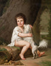 porträttet av den unge Henri Bertholet Campan 1784-1821 med hunden Aline - Adolf Ulrik Wertmüller — vy av konstverket