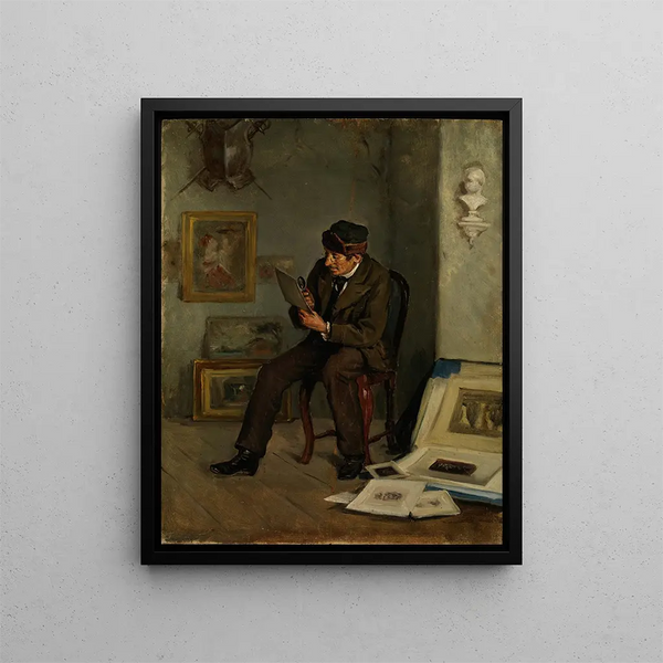 L'expert en art - Adolf von Becker — inramlat konstverk på väggen