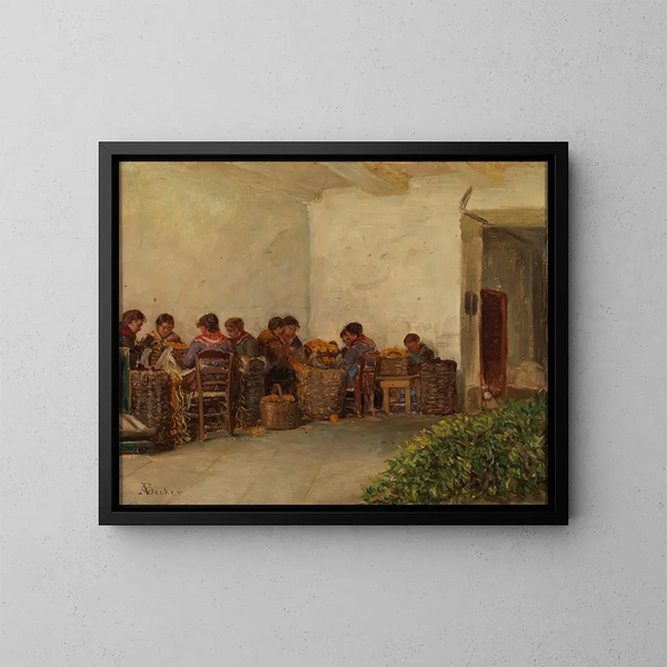 Les femmes rurales - Adolf von Becker — inramlat konstverk på väggen