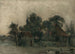 Landskapsbild av en by vid skymningen - Adolf le Comte — vy av konstverket