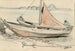 Bateau tiré sur la rive - Adolf le Comte — vy av konstverket
