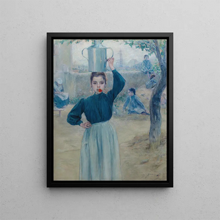 Adolfo Guiard - The Little Village Girl with Red Carnation.webp