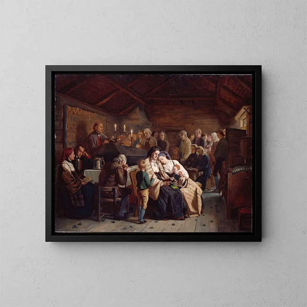 Festin funèbre - Adolph Tidemand — inramlat konstverk på väggen