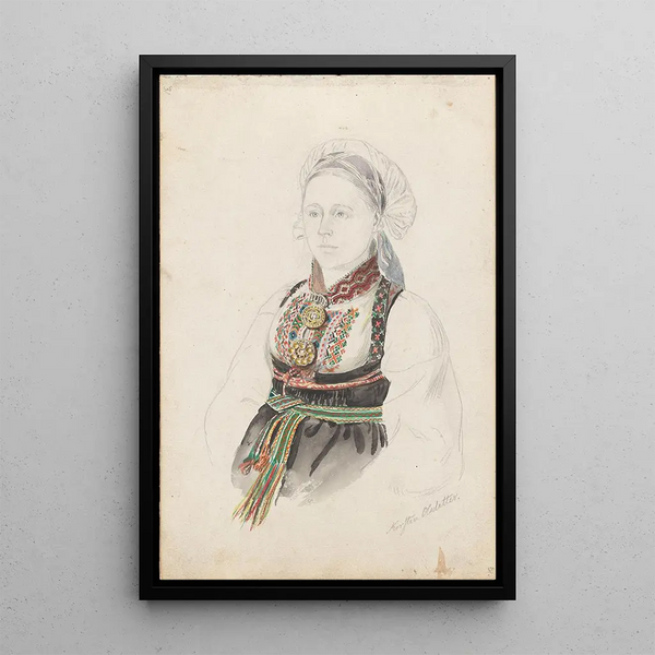 Reproduktion av målningen Kirsti Olsdotter Heddal - Adolph Tidemand
