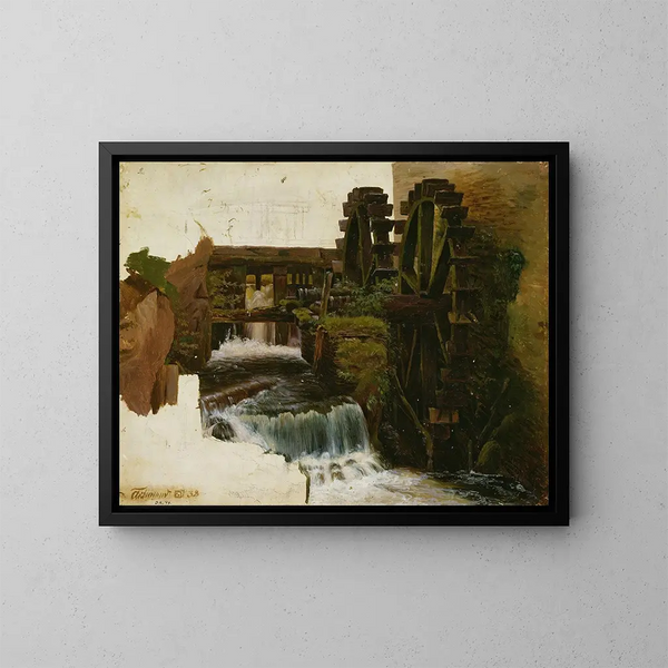 Ruisseau de moulin - Adolph Tidemand — inramlat konstverk på väggen