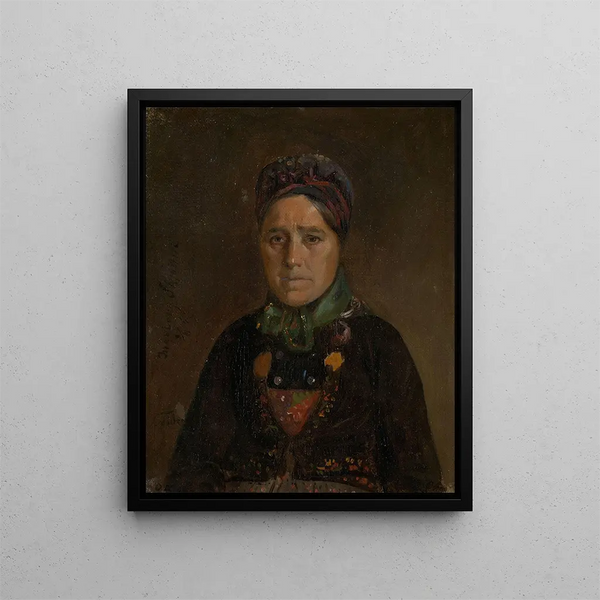 Portrait av Ingeborg Skjønne de Numedal - Adolph Tidemand — inramlat konstverk på väggen