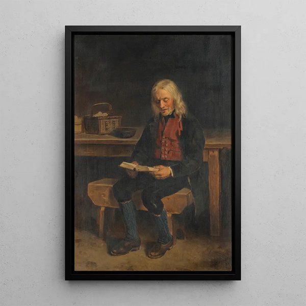 Reproduktion av målningen Le Lecteur Jan Tanne - Adolph Tidemand