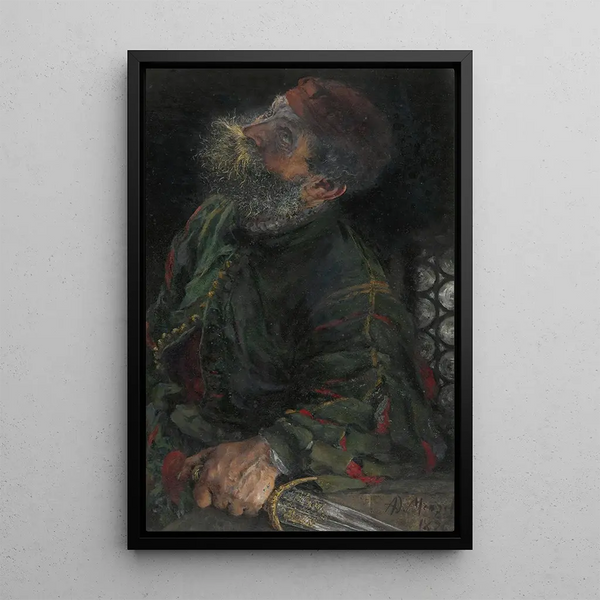 Reproduktion av målningen Qui va là - Adolph von Menzel