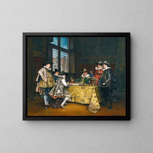 La Confrontation - Adolphe Alexandre Lesrel — inramlat konstverk på väggen