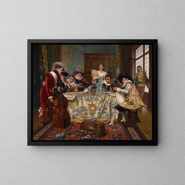Le récital de pratique - Adolphe Alexandre Lesrel — inramlat konstverk på väggen