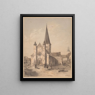 Adolphe Hastrel de Rivedoux - View of the church of Saint Adelphe in NeuwillerlsSaverne.webp