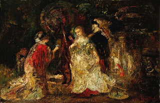 Adolphe Monticelli - Elegant women in a park.webp