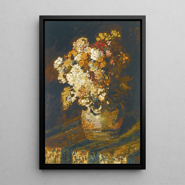 olika blommor - Adolphe Monticelli — inramlat konstverk på väggen