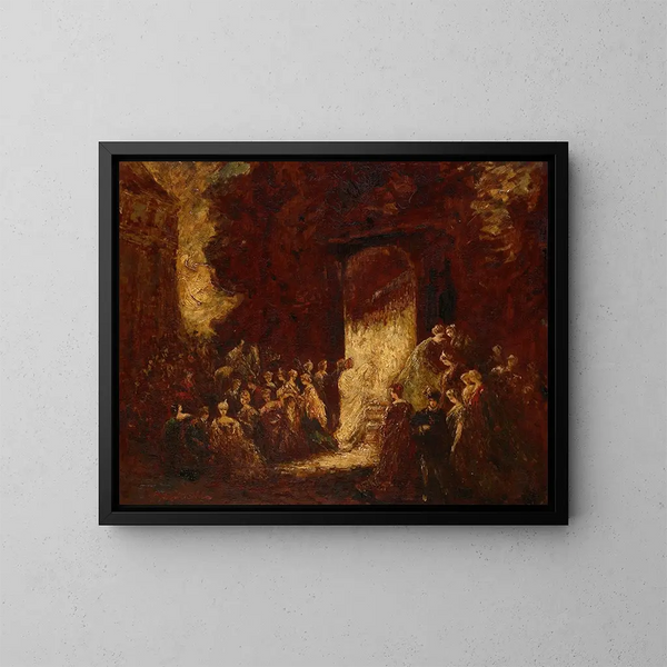 Fête d'après-midi - Adolphe Monticelli — inramlat konstverk på väggen
