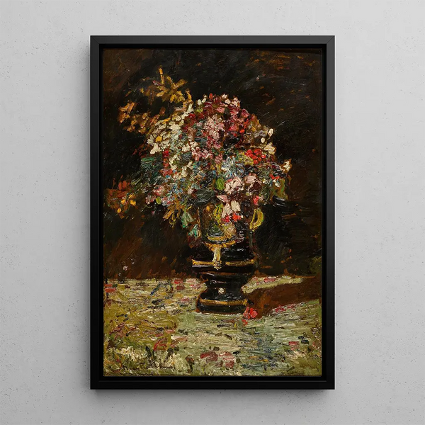 Reproduktion av målningen Vas av blommor - Adolphe Monticelli