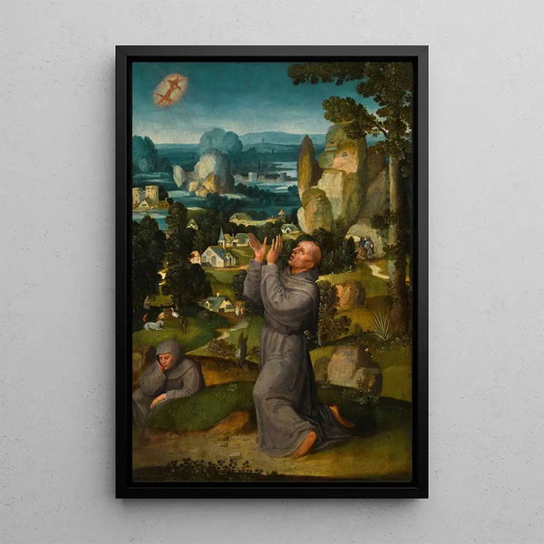 Reproduktion av målningen La Stigmatisation de Saint François - Adriaen Isenbrandt