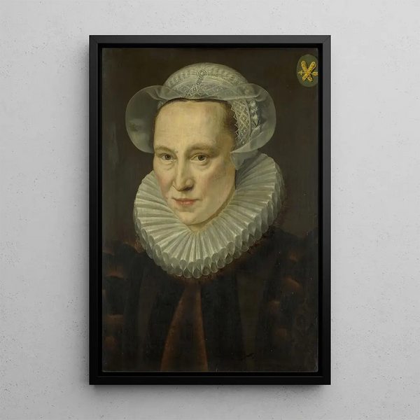 Reproduktion av målningen av porträtt av Grietje Pietersdr Codde - Adriaen Thomasz Key