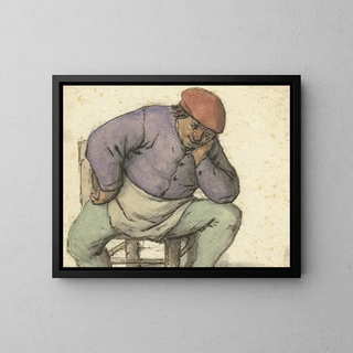 Adriaen van Ostade - Seated Man with his Left Foot on a Stove.webp