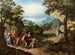 Apollon och Minerva som lämnar musorna för Venus, Ceres och Bacchus - Adriaen van Stalbemt — vy av konstverket