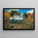 Voyageurs dans un paysage avec des bâtiments - Adriaen van Stalbemt — inramlat konstverk på väggen