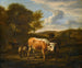 landskapsbild med berg och kor - Adriaen van de Velde — vy av konstverket