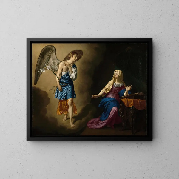 L'Annonciation à la Vierge - Adriaen van de Velde — inramlat konstverk på väggen