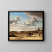 La Plage de Scheveningen - Adriaen van de Velde — inramlat konstverk på väggen