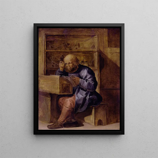 Adriaen van de Venne - De proeflezer Cornelis Kiel aan het werk.webp