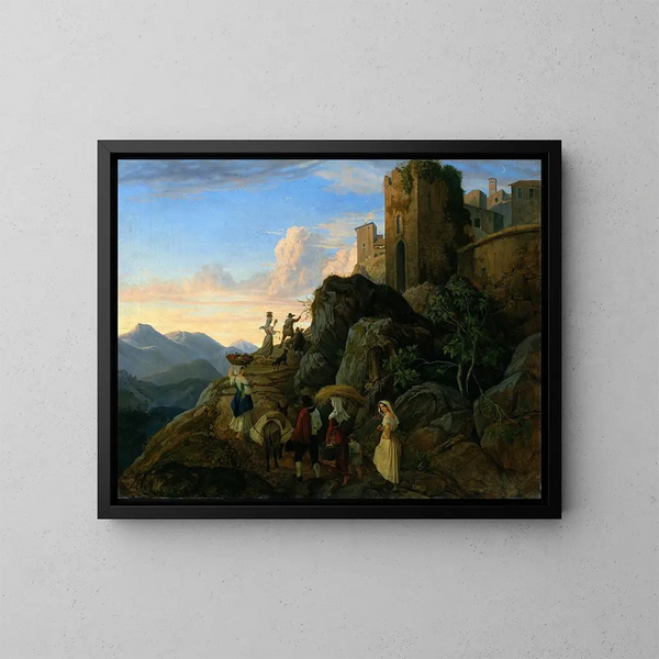 Civitella - Adrian Ludwig Richter — inramlat konstverk på väggen