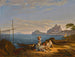 La baie de Naples, Capri au-delà - Adrian Ludwig Richter — vy av konstverket