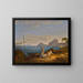 La baie de Naples, Capri au-delà - Adrian Ludwig Richter — inramlat konstverk på väggen