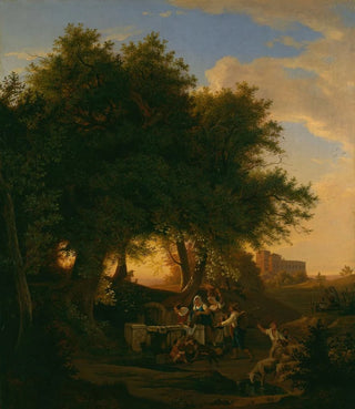 Adrian Ludwig Richter - The Fountain at Grottaferrata.webp