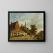 En stad i Holland - Adrianus Eversen — inramlat konstverk på väggen