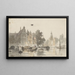 Vue de ville avec canal - Adrianus Eversen — inramlat konstverk på väggen