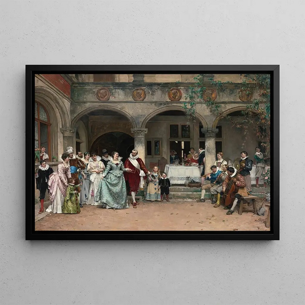 Les Noces d'argent - Adrien Moreau — inramlat konstverk på väggen