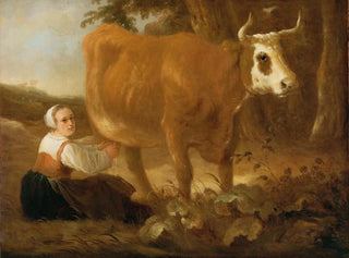 Aelbert Cuyp - A Milkmaid With A Cow.webp