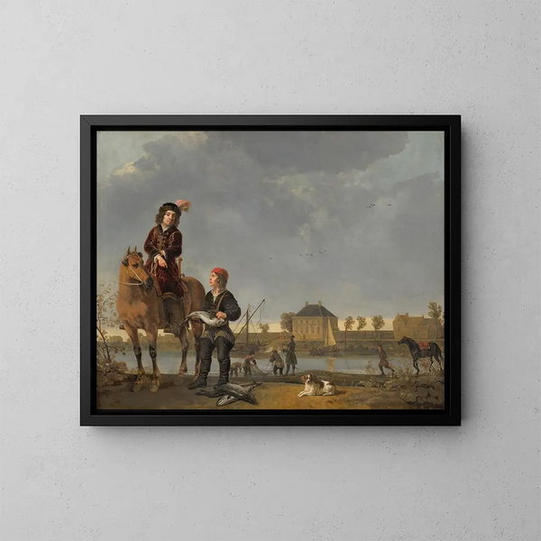 porträtt av Pieter de Roovere - Aelbert Cuyp — inramlat konstverk på väggen
