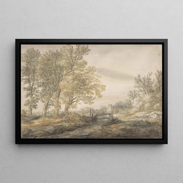 Landskap med träd - Aelbert Cuyp — inramlat konstverk på väggen