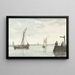Le Phare en pierre et la jetée de Durgerdam - Aert Schouman — inramlat konstverk på väggen